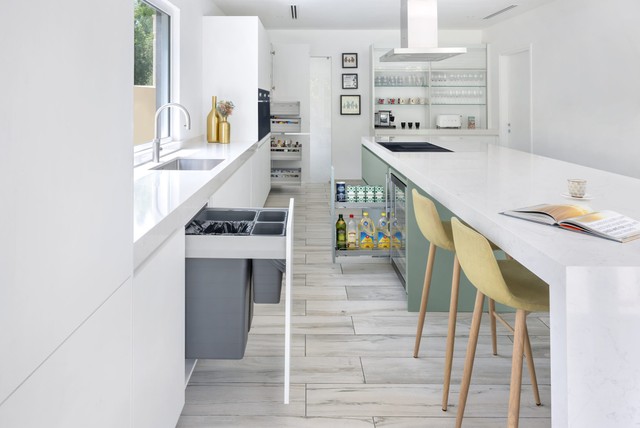 Storage solutions in Kaiser Kitchen in The Meadows.